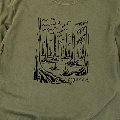 Congaree National Park Line Drawing Premium Long Sleeve