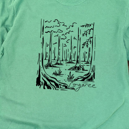 Congaree National Park Line Drawing Premium Long Sleeve