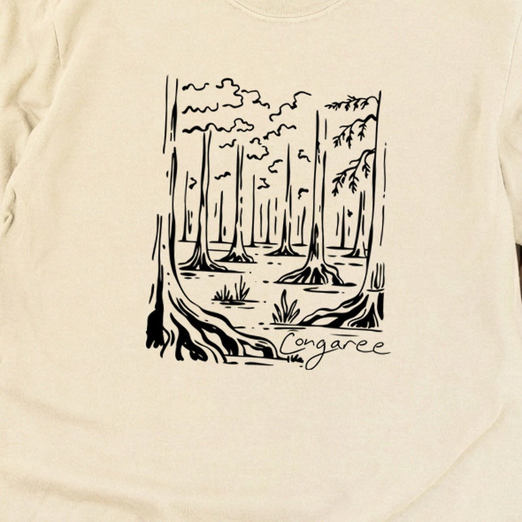 Congaree National Park Line Drawing Premium Long Sleeve