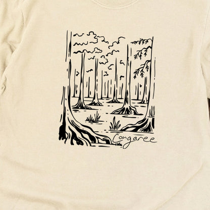 Congaree National Park Line Drawing Premium Long Sleeve