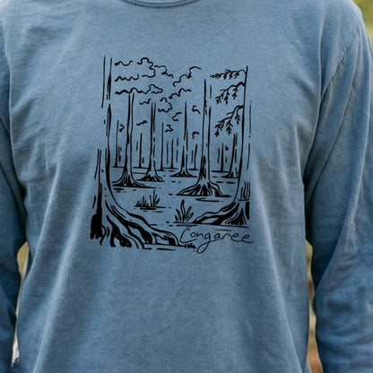 Congaree National Park Line Drawing Premium Long Sleeve