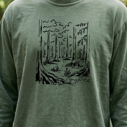 Congaree National Park Line Drawing Premium Long Sleeve