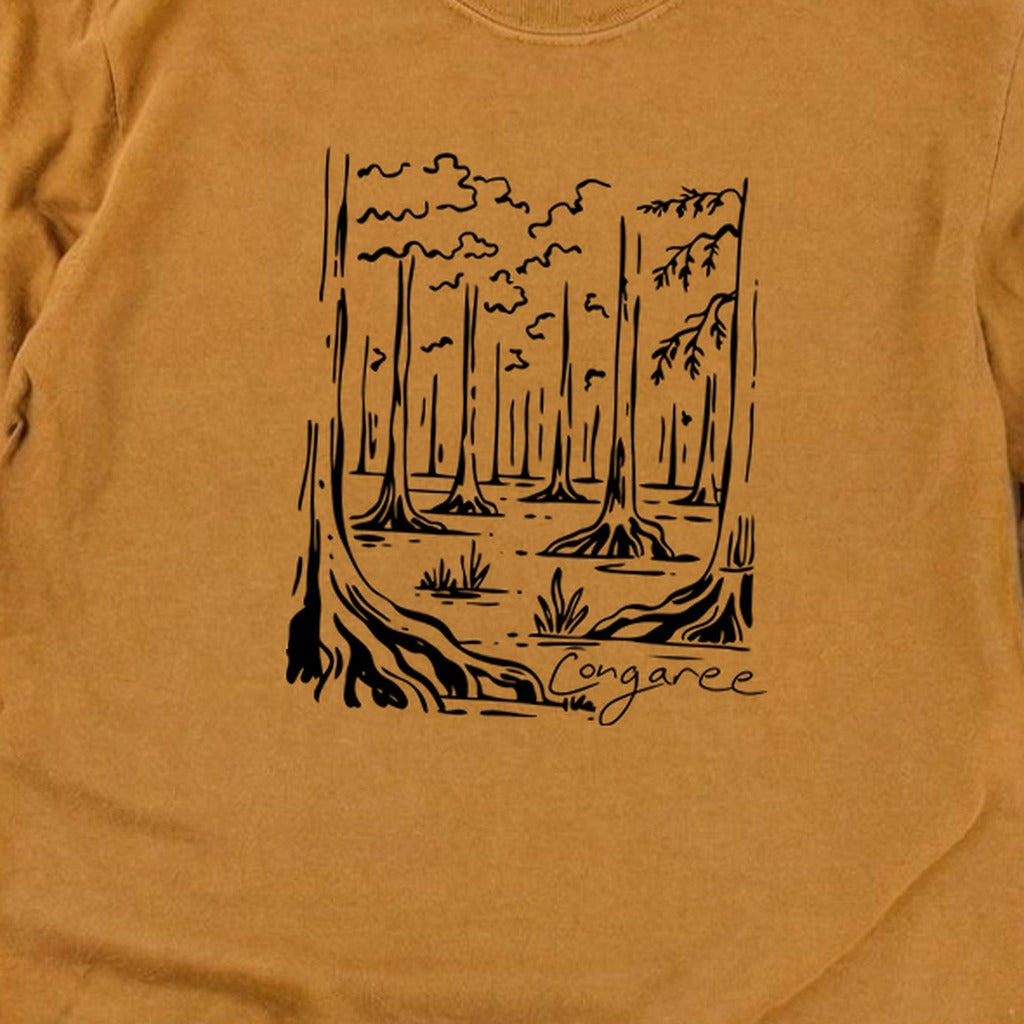 Congaree National Park Line Drawing Premium Long Sleeve