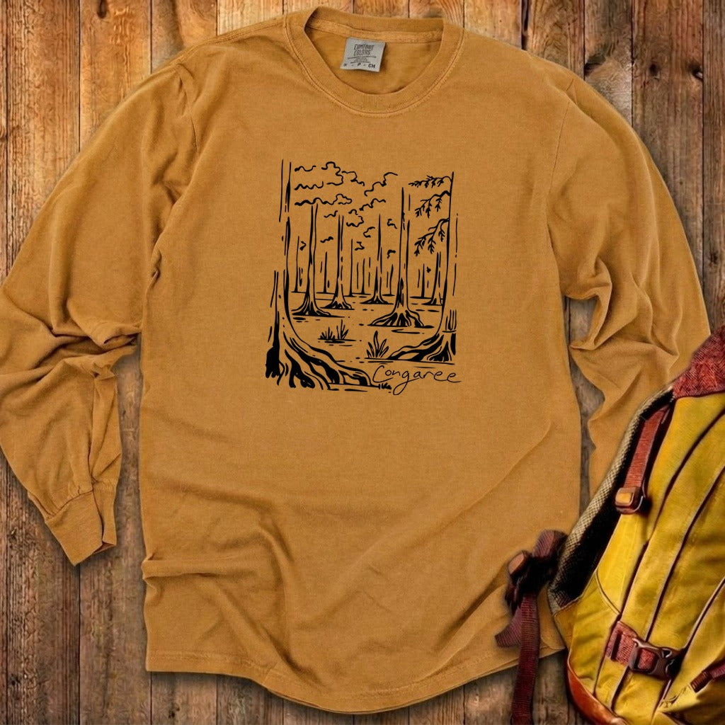 Congaree National Park Line Drawing Premium Long Sleeve