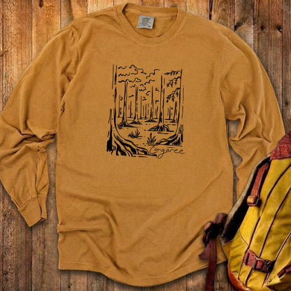 Congaree National Park Line Drawing Premium Long Sleeve