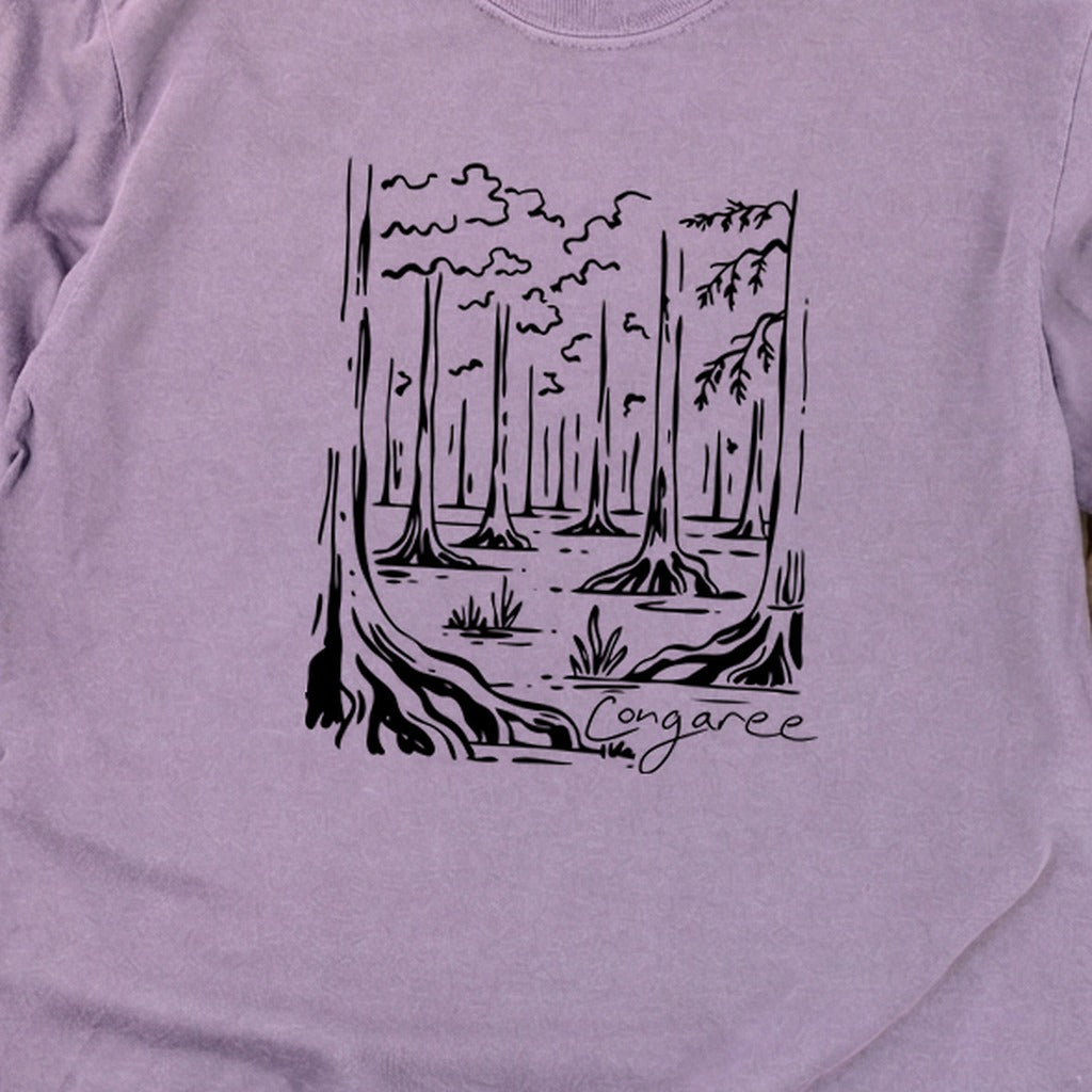 Congaree National Park Line Drawing Premium Long Sleeve