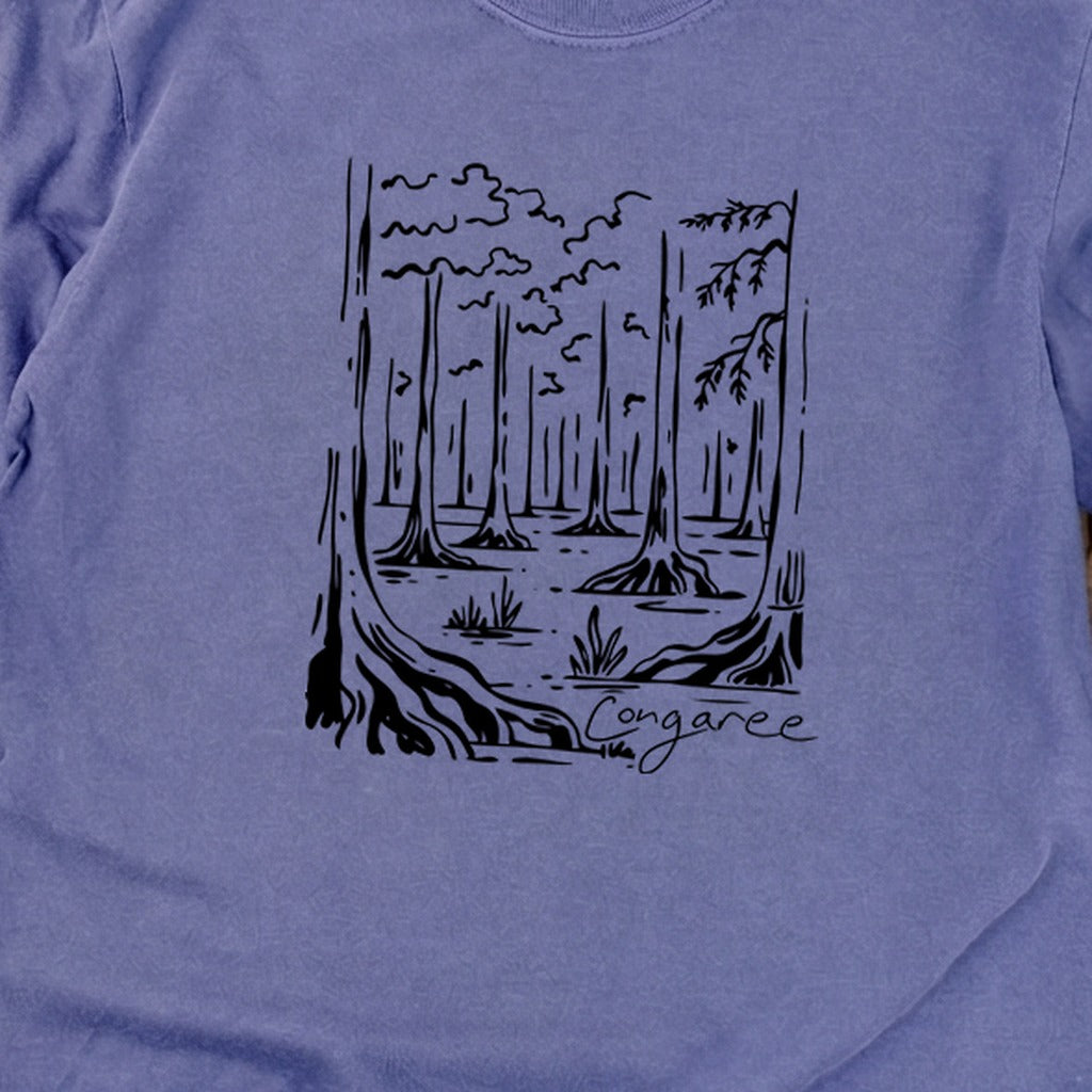 Congaree National Park Line Drawing Premium Long Sleeve