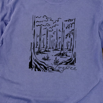 Congaree National Park Line Drawing Premium Long Sleeve