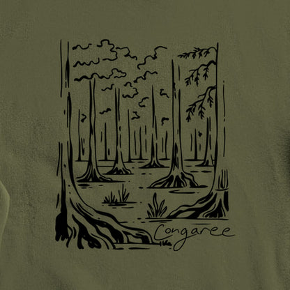 Congaree National Park Line Drawing Crewneck Sweatshirt