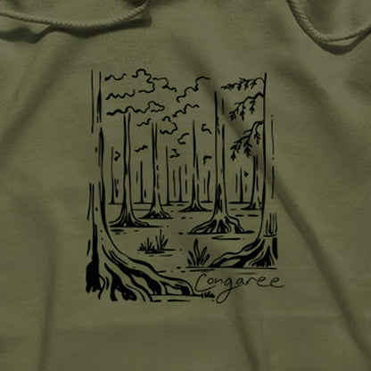 Congaree National Park Line Drawing Hoodie