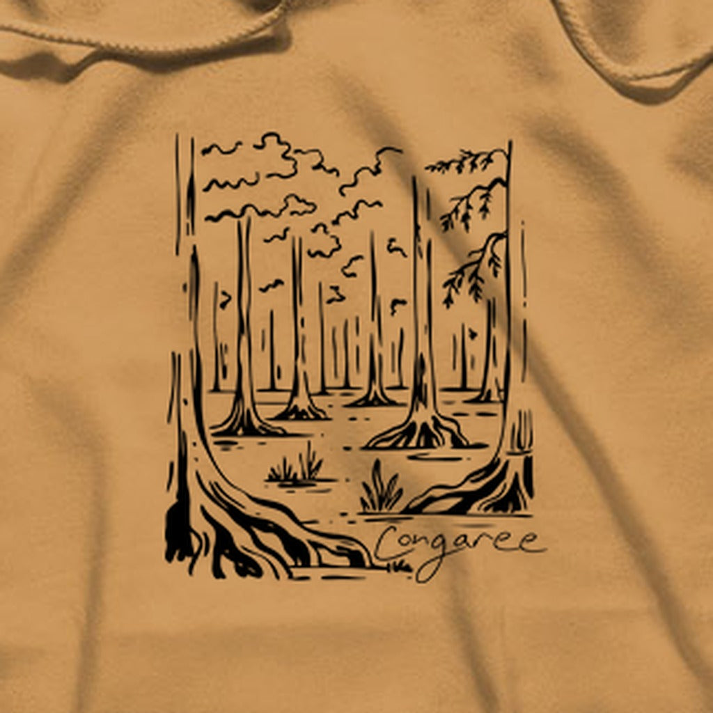 Congaree National Park Line Drawing Hoodie