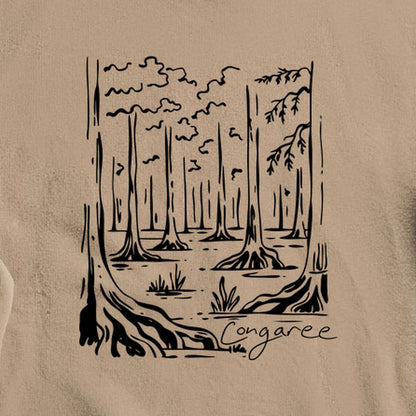 Congaree National Park Line Drawing Crewneck Sweatshirt