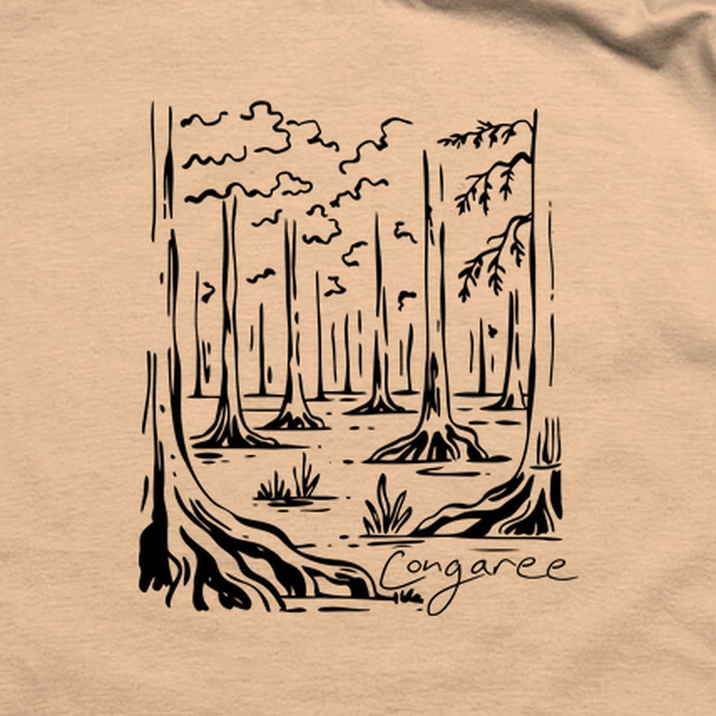 Congaree National Park Line Drawing T-Shirt