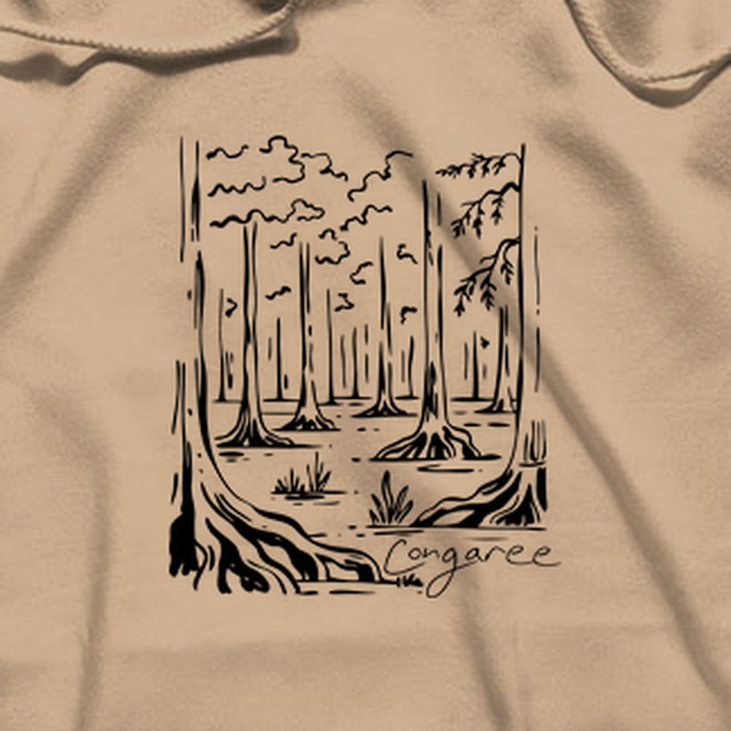 Congaree National Park Line Drawing Hoodie