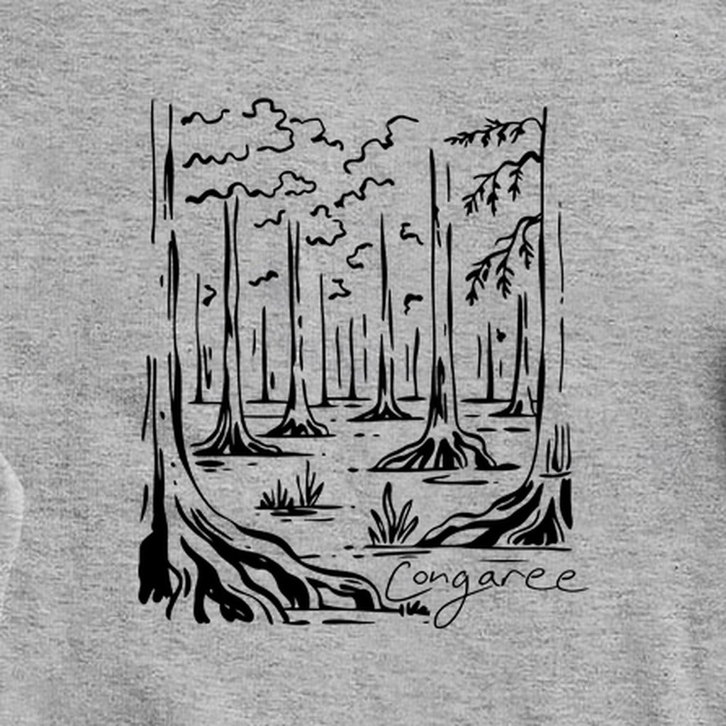 Congaree National Park Line Drawing Crewneck Sweatshirt