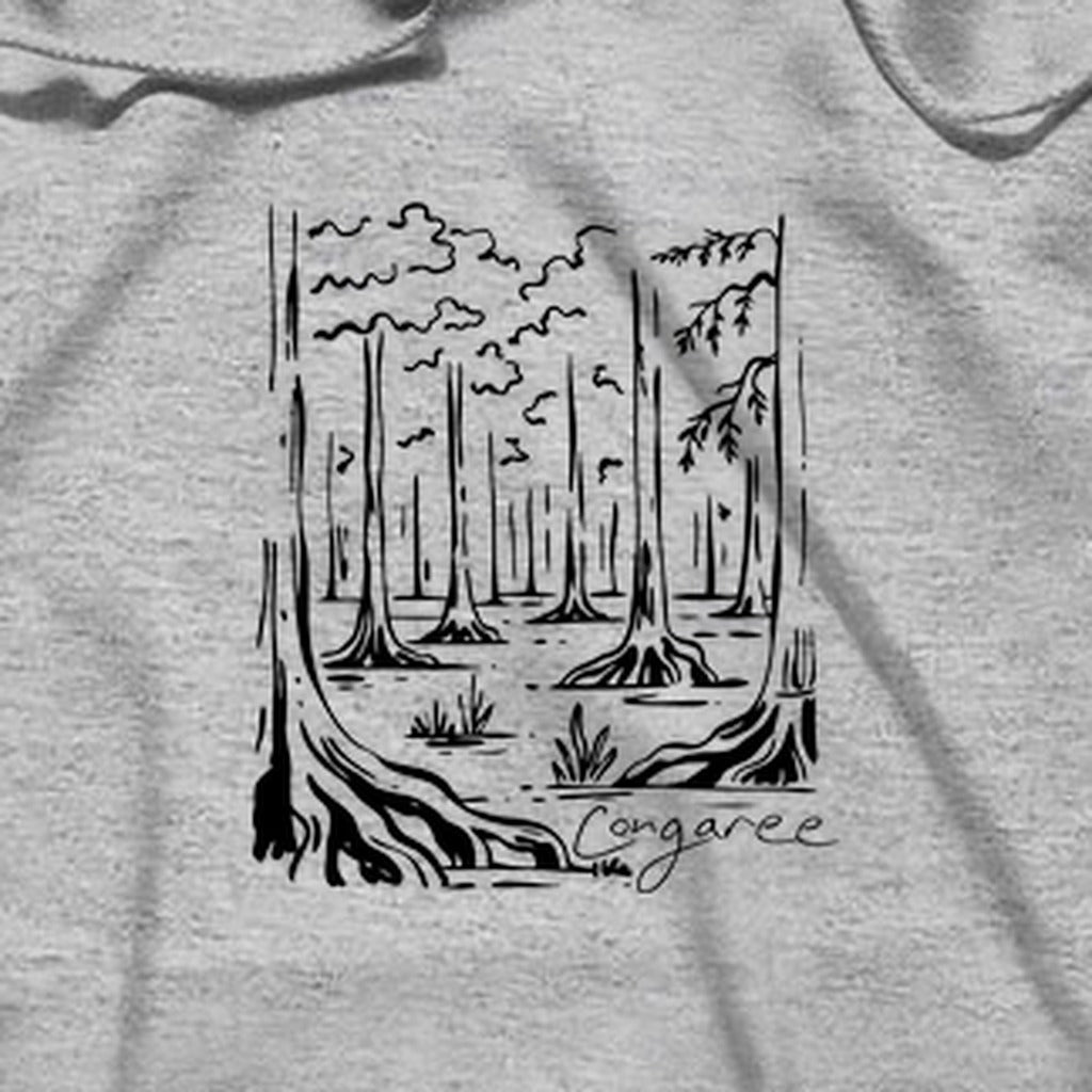 Congaree National Park Line Drawing Hoodie
