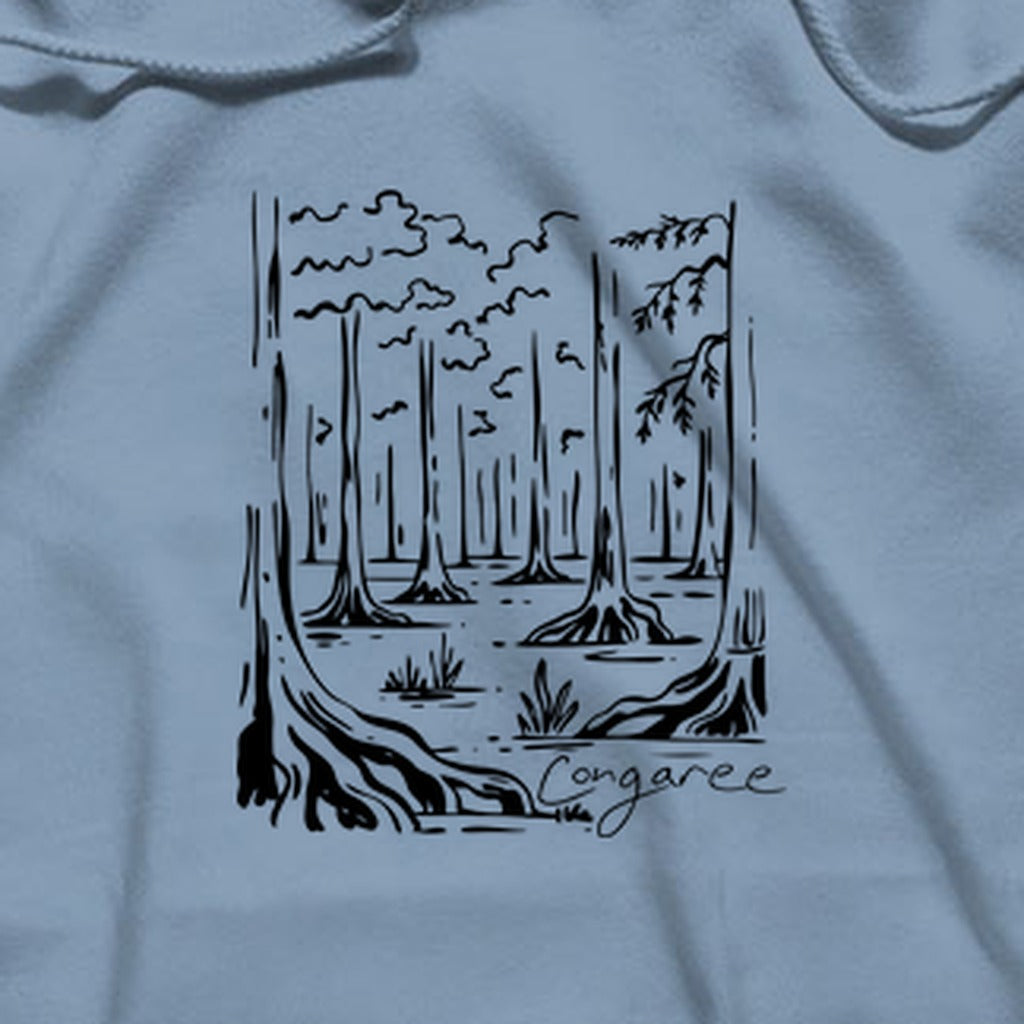 Congaree National Park Line Drawing Hoodie
