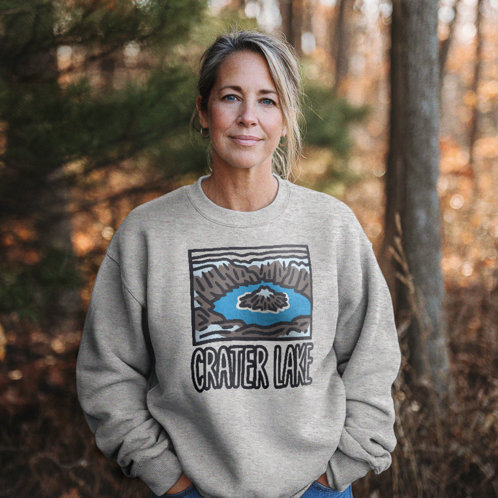 Crater Lake National Park Crewneck Sweatshirt Adventure and Outdoors Themed Sweatshirt