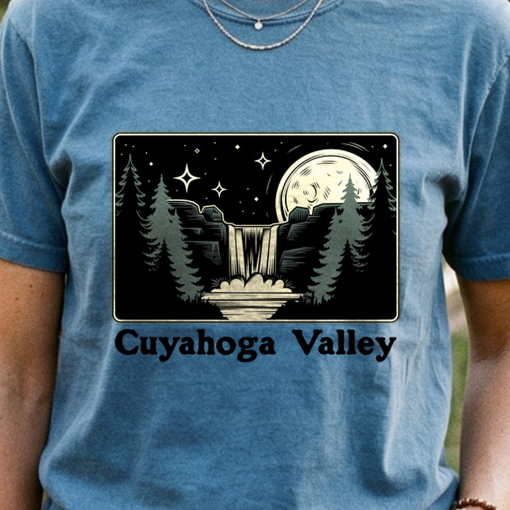 Cuyahoga Valley at Night Cotton T-Shirt