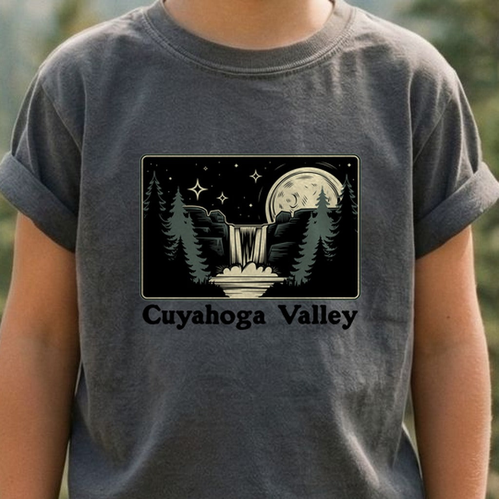 Cuyahoga Valley at Night Kids Cotton T-Shirt