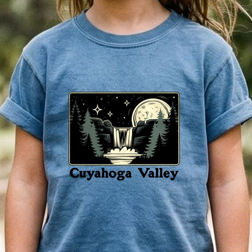 Cuyahoga Valley at Night Kids Cotton T-Shirt