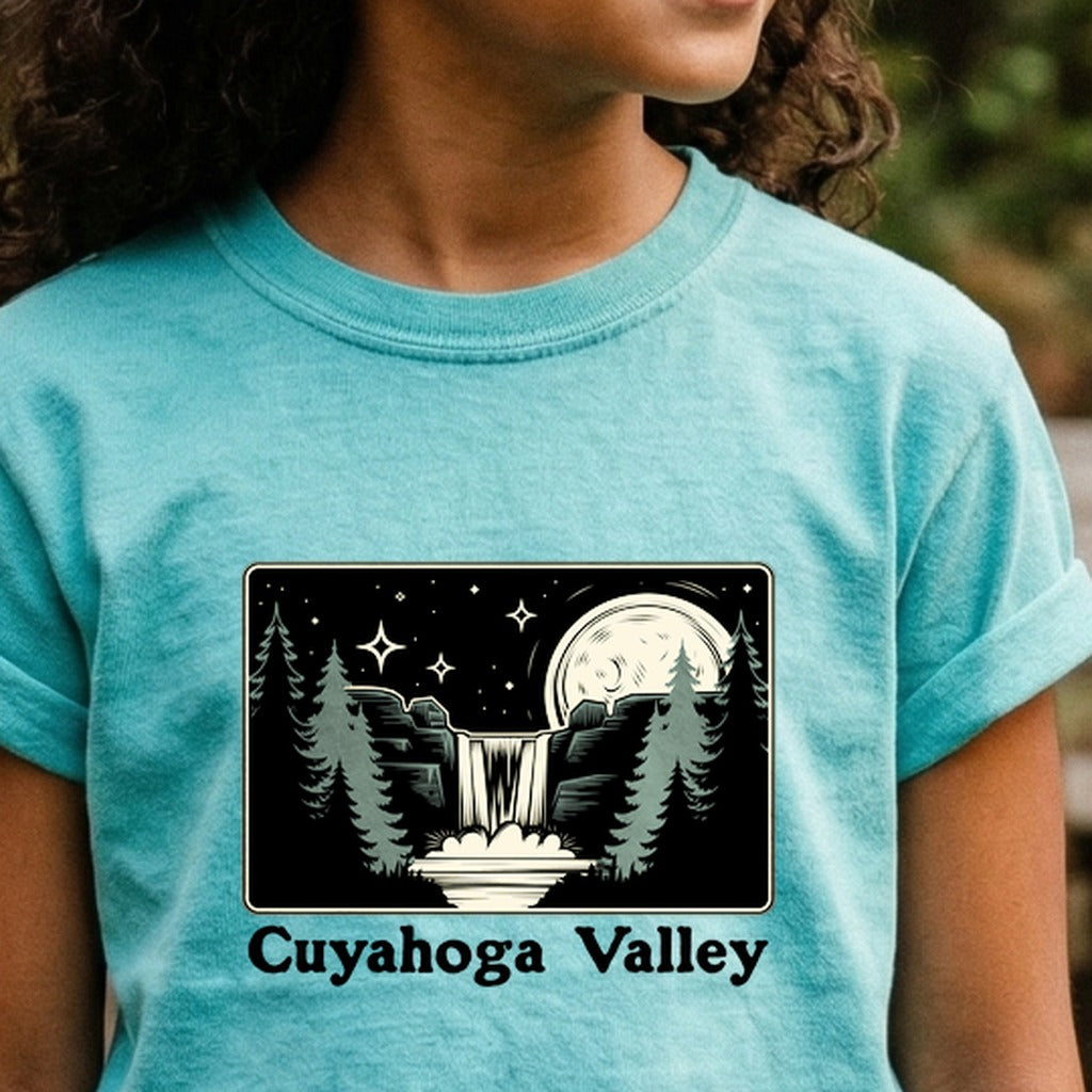 Cuyahoga Valley at Night Kids Cotton T-Shirt