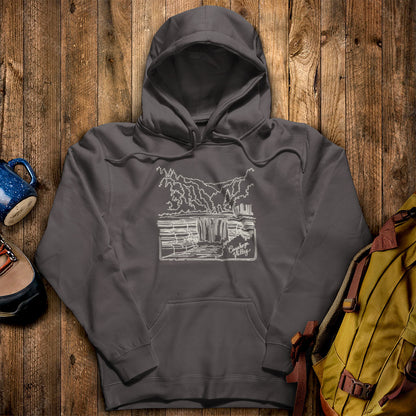 Cuyahoga Valley Line Drawing Hoodie