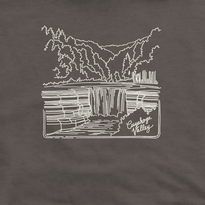 Cuyahoga Valley Line Drawing Hoodie