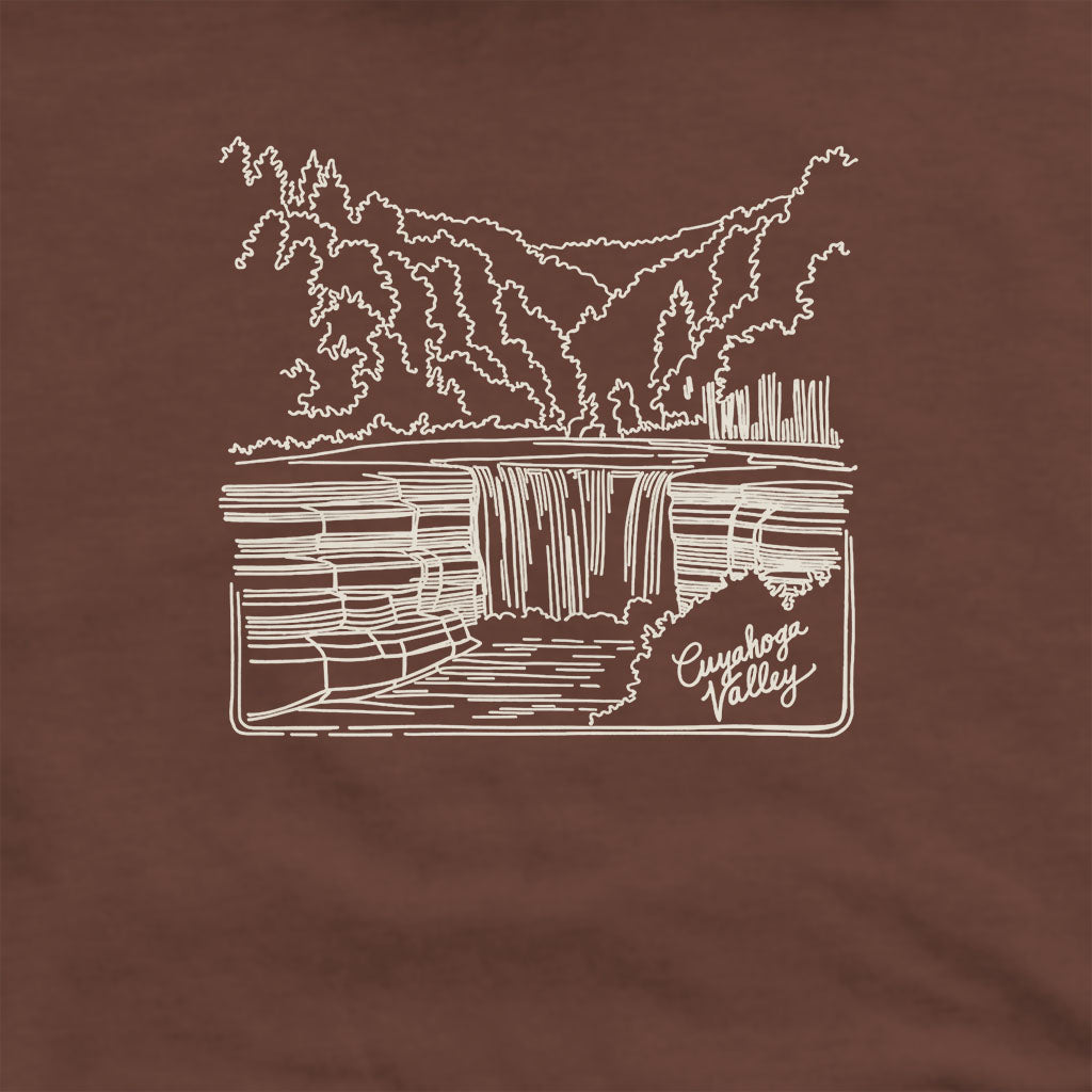 Cuyahoga Valley Line Drawing Hoodie