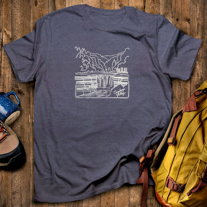 Cuyahoga Valley Line Drawing T-Shirt