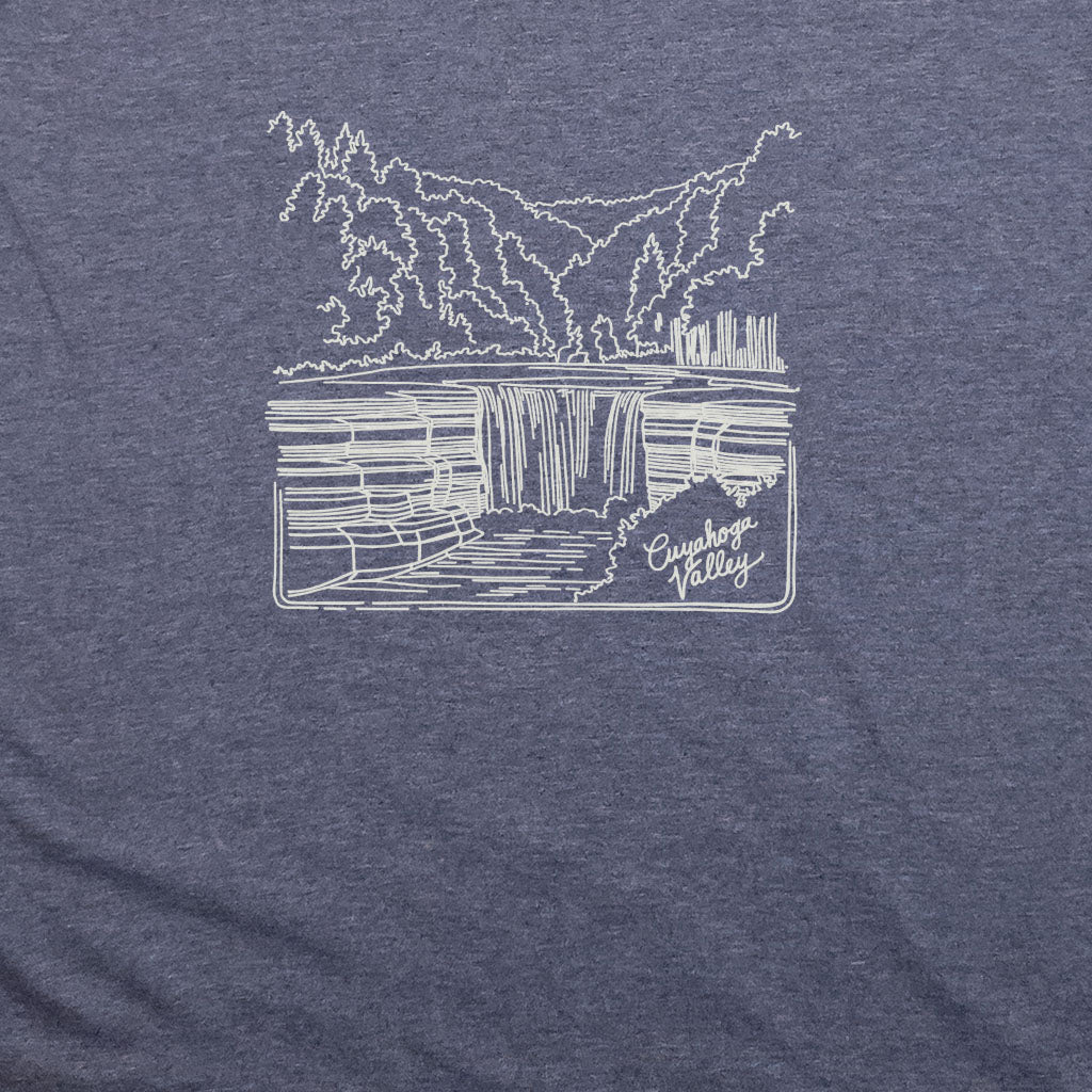 Cuyahoga Valley Line Drawing T-Shirt