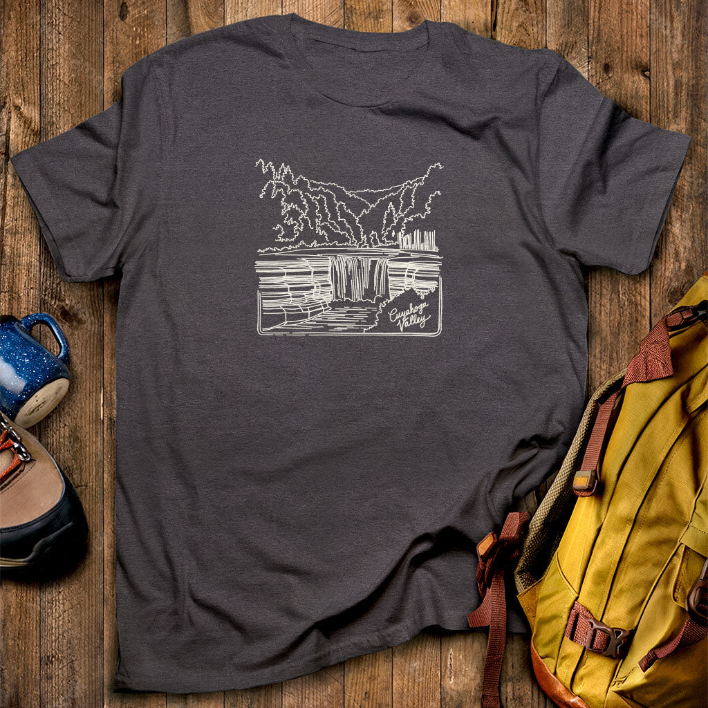 Cuyahoga Valley Line Drawing T-Shirt
