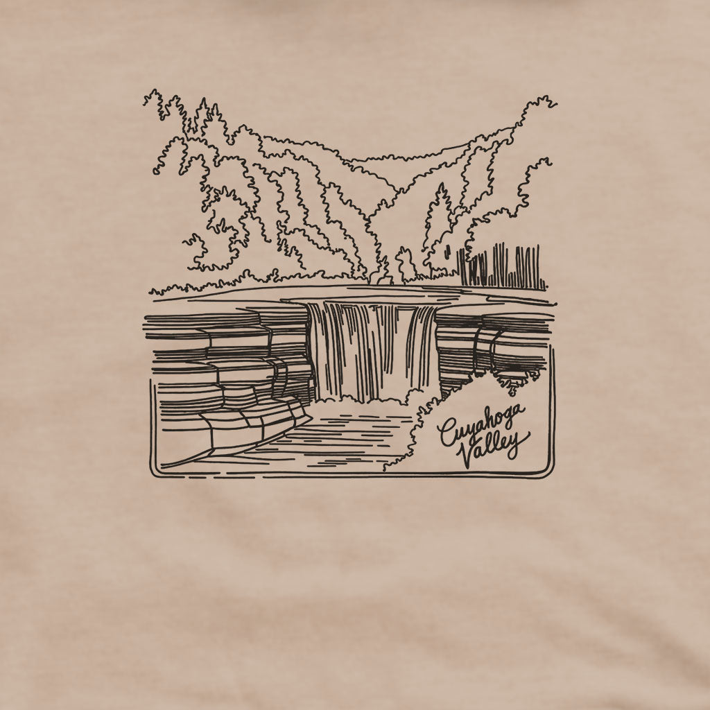 Cuyahoga Valley Line Drawing Hoodie