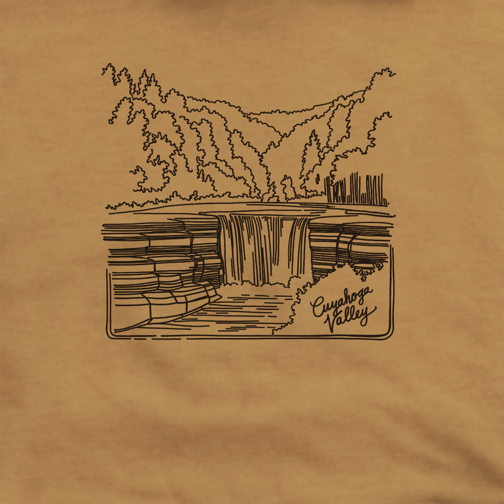 Cuyahoga Valley Line Drawing Hoodie