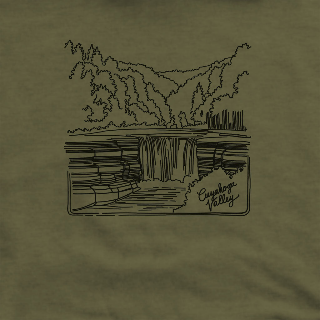 Cuyahoga Valley Line Drawing Hoodie