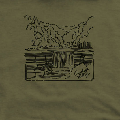 Cuyahoga Valley Line Drawing Hoodie