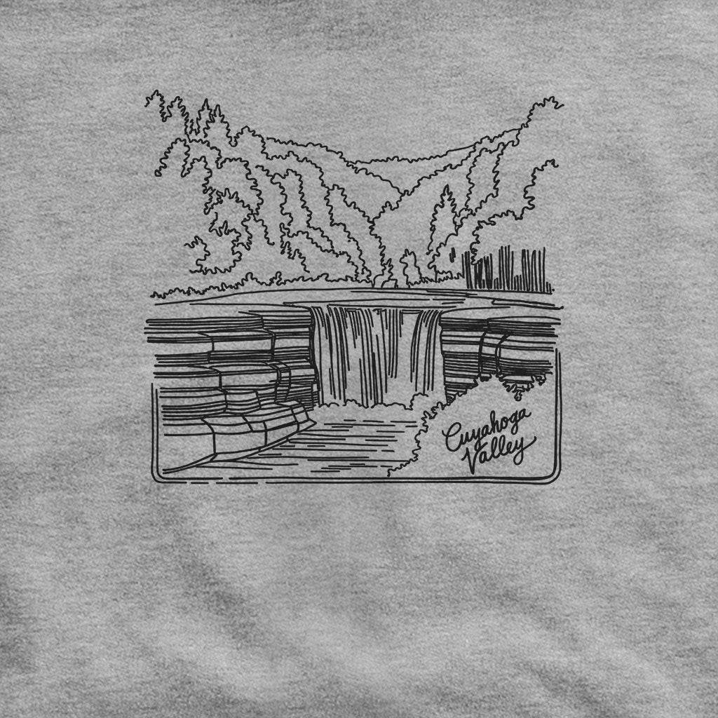 Cuyahoga Valley Line Drawing Hoodie