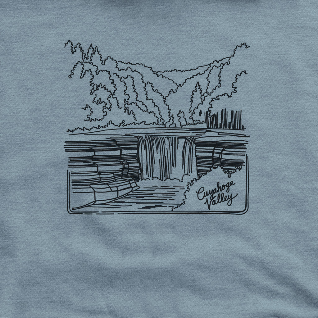 Cuyahoga Valley Line Drawing Hoodie