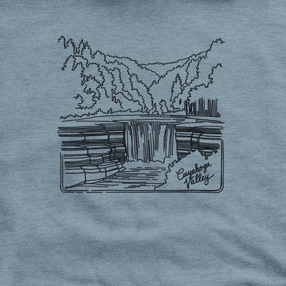 Cuyahoga Valley Line Drawing Hoodie