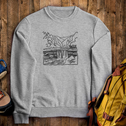 Cuyahoga Valley Line Drawing Crewneck Sweatshirt