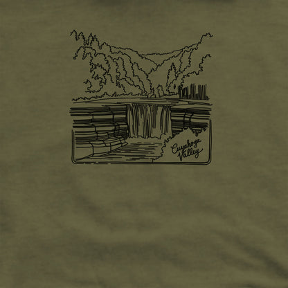 Cuyahoga Valley Line Drawing Crewneck Sweatshirt