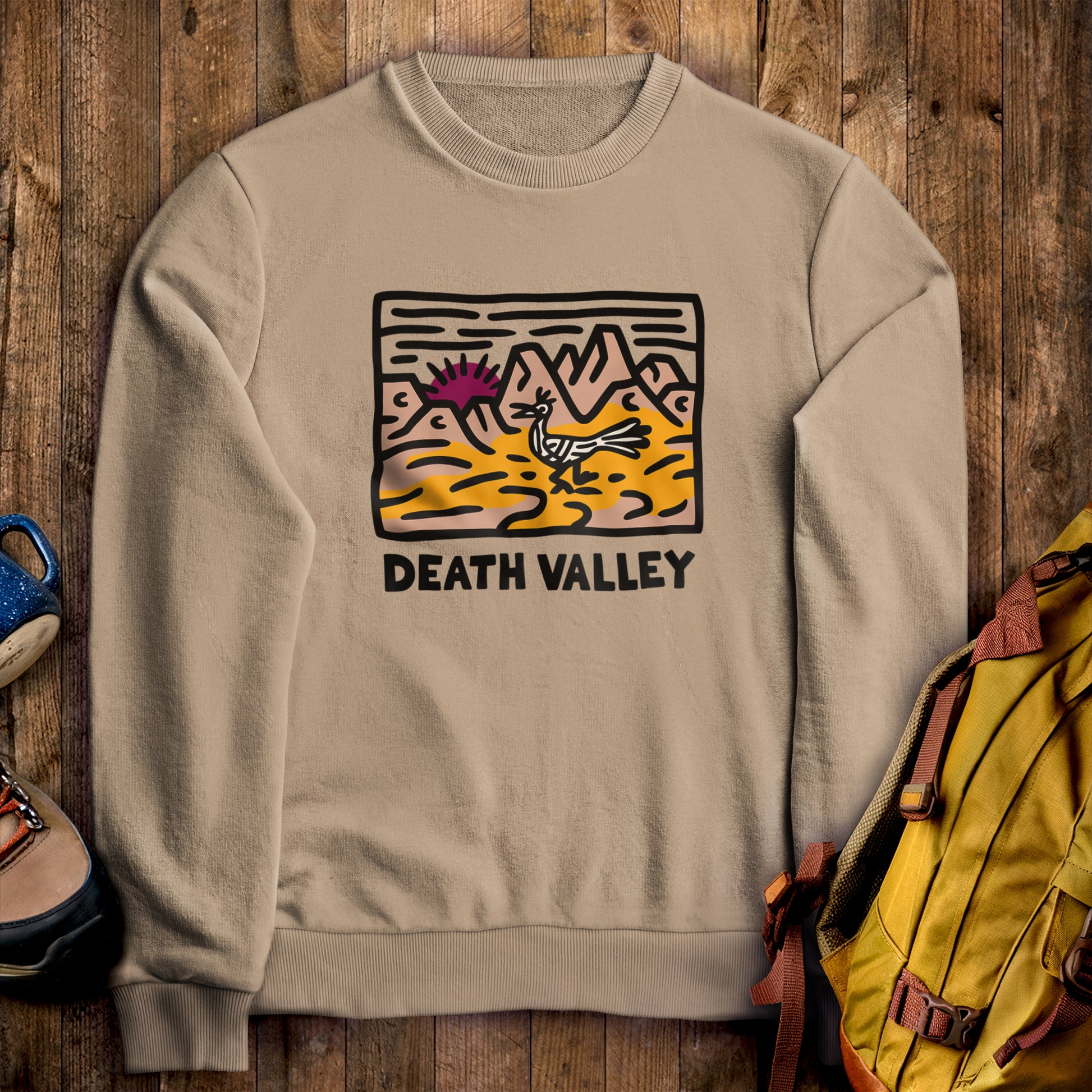 Death Valley National Park Crewneck Sweatshirt Sand Adventure and Outdoors Themed Sweatshirt