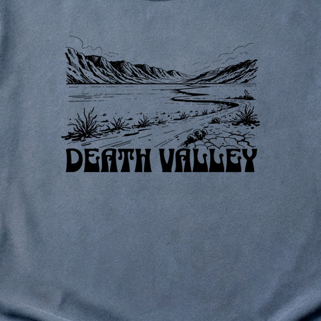 Death Valley National Park Line Drawing Cotton T-Shirt