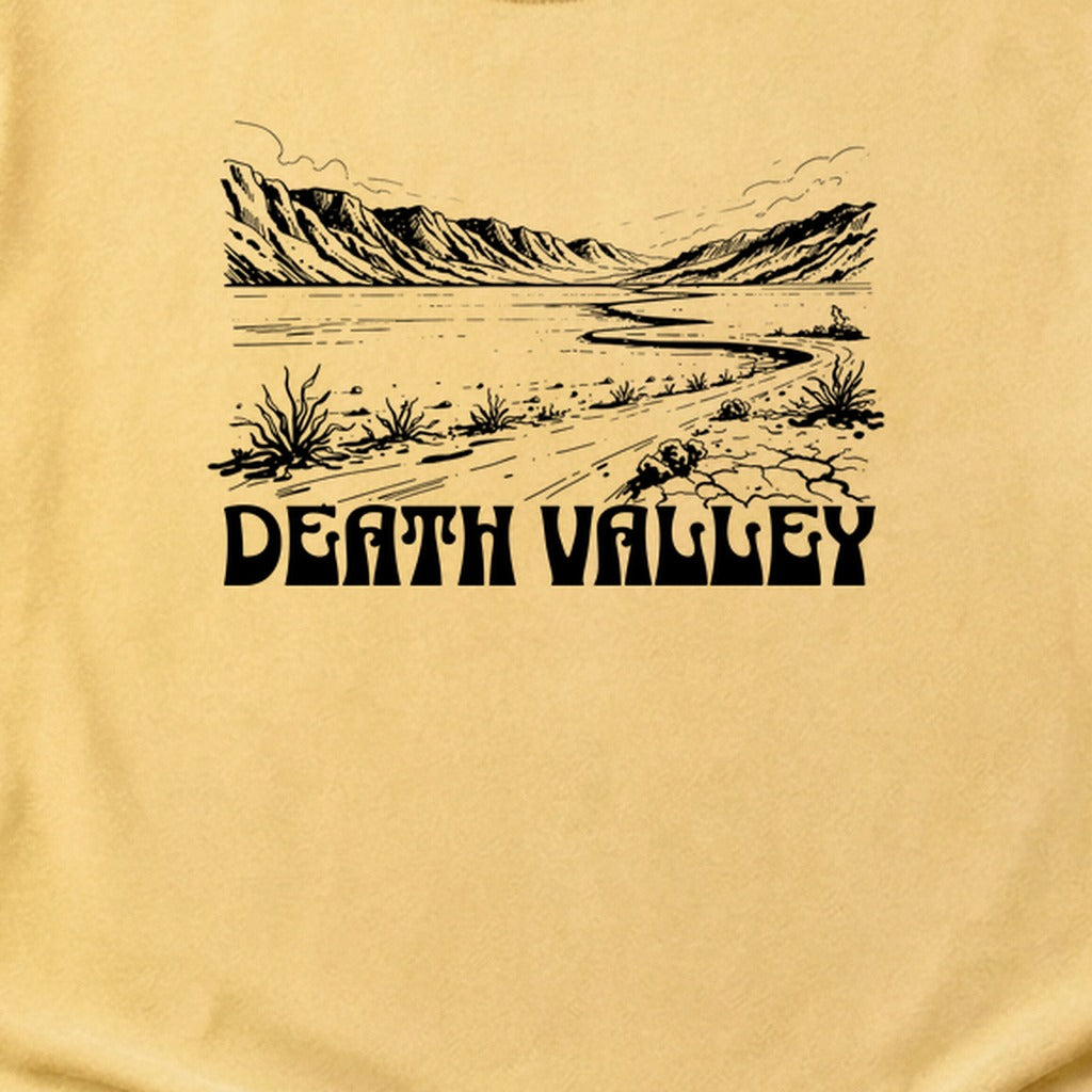 Death Valley National Park Line Drawing Cotton T-Shirt