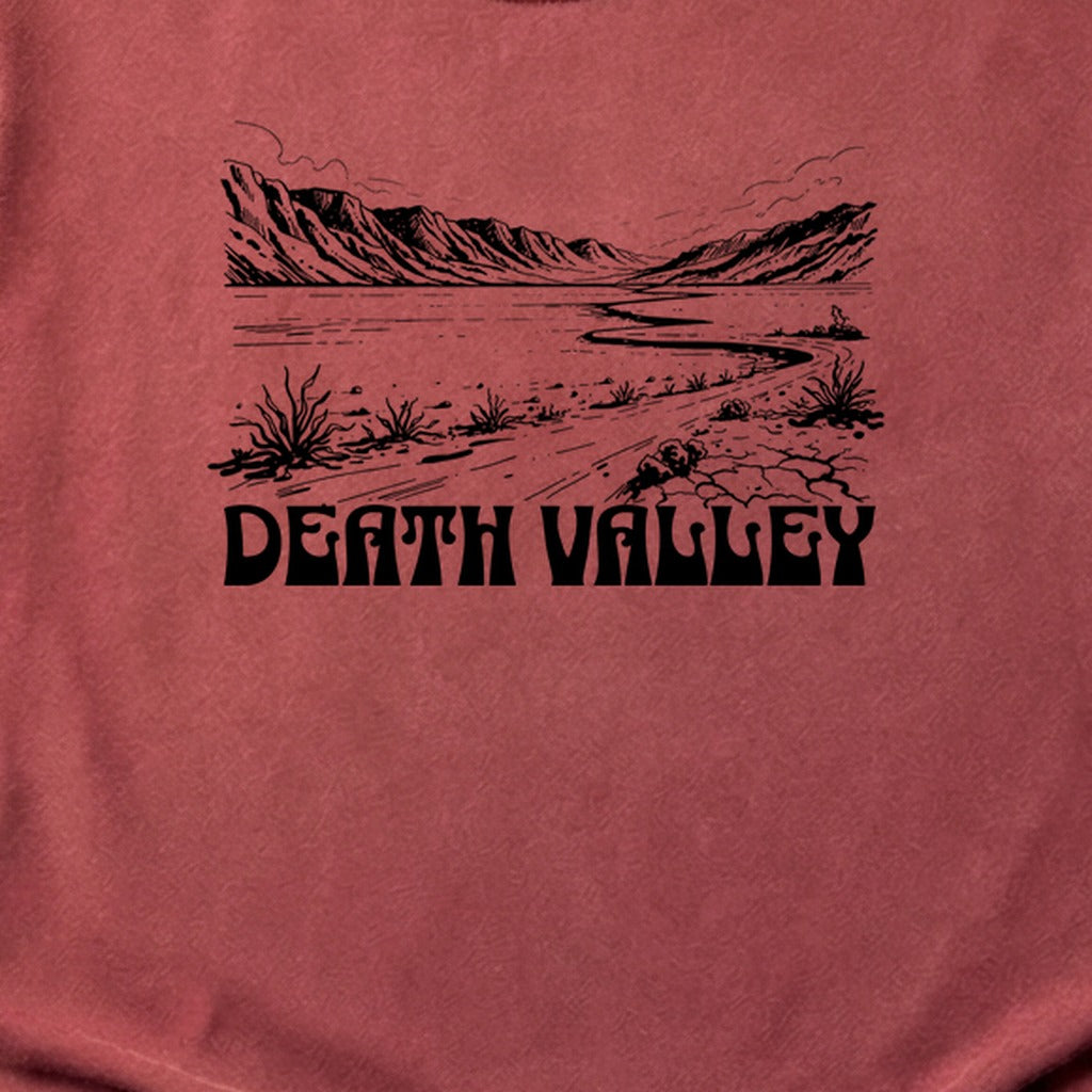 Death Valley National Park Line Drawing Cotton T-Shirt