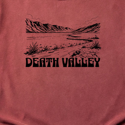 Death Valley National Park Line Drawing Cotton T-Shirt