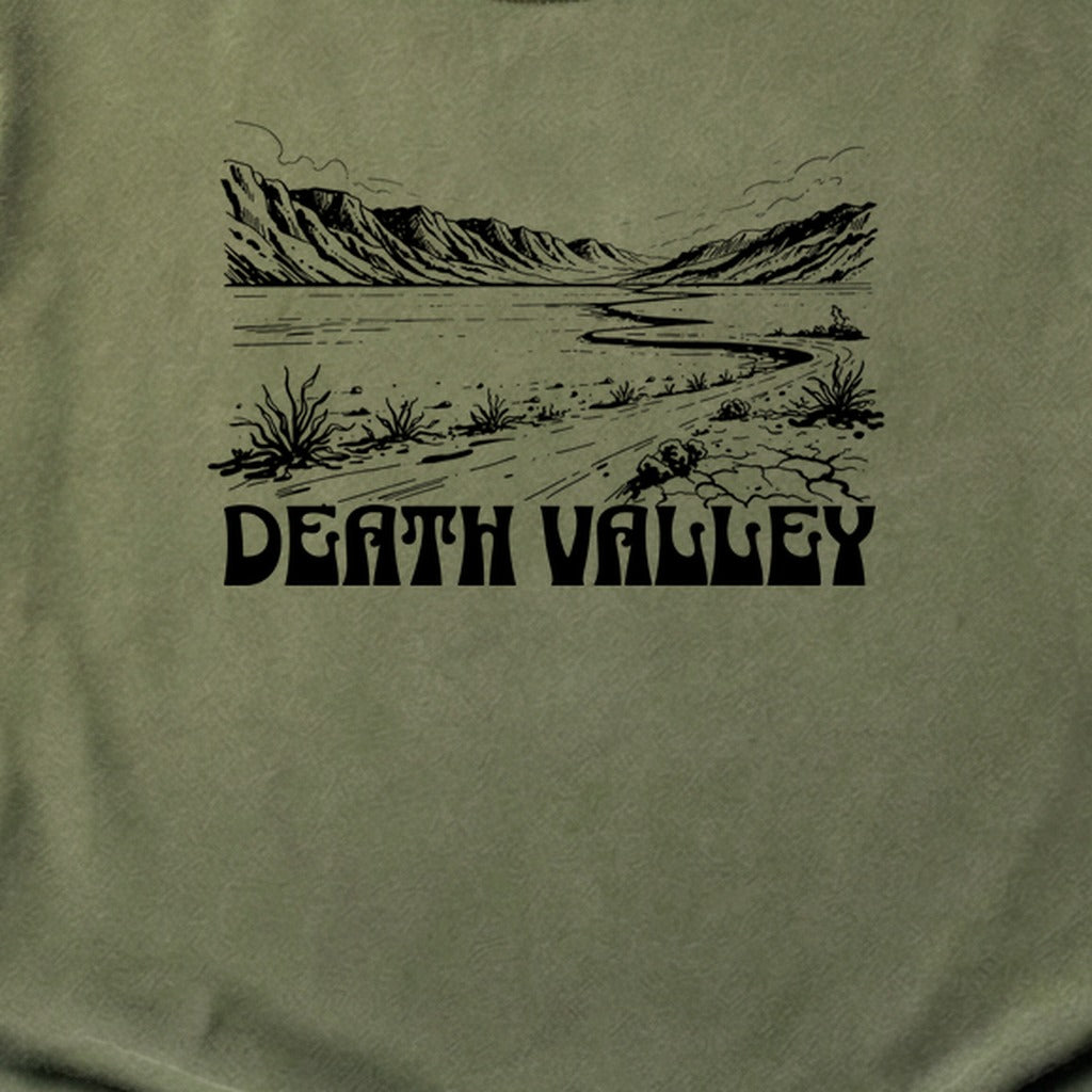 Death Valley National Park Line Drawing Cotton T-Shirt