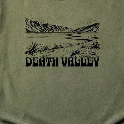 Death Valley National Park Line Drawing Cotton T-Shirt