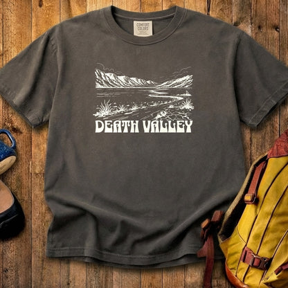 Death Valley National Park Line Drawing Cotton T-Shirt