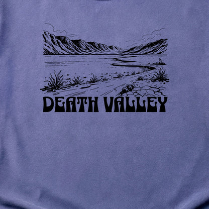 Death Valley National Park Line Drawing Cotton T-Shirt